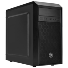 银昕（SilverStone）精准PS16 黑色 MATX办公小机箱(支持120水冷/光驱位/长显卡/标配12cm低噪风扇)