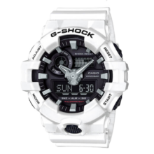 卡西欧（CASIO）未来战士白虎防水手表防震双显多功能大表盘运动学生日圣诞礼物 白武士GA-700-7A京仓速发