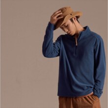 京东京造 保暖绒衣户外抓绒衣男 运动秋摇粒绒外套冲锋衣内胆 深蓝条纹L