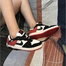 NIKE耐克男鞋新款SB ALLEYOOP简版DUNK板鞋黑红运动休闲鞋CJ0882-102