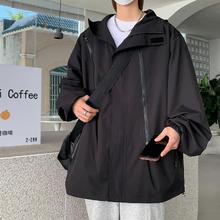 Babugge 美式黑武士冲锋衣男士外套春秋款痞帅高级感夹克高街潮牌oversize