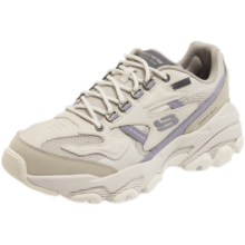 斯凯奇（Skechers）男鞋冬季休闲鞋户外运动鞋厚底增高老爹鞋子复古熊猫鞋237121 浅灰色/LTGY 41.5