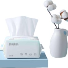 十月结晶 棉柔巾干湿两用婴儿一次性洗脸巾嘟嘟巾加厚面膜柔巾 S码100抽单包（120*200mm）