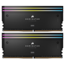 美商海盗船 (USCORSAIR) 96GB(48Gx2)套装 DDR5 6600 台式机内存条 统治者泰坦 RGB灯条 黑色 C32