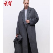 20点、H&M 2024冬季新款羊毛混纺大衣