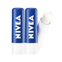 88VIP会员：NIVEA 妮维雅 润唇膏保湿滋润防干裂淡化唇纹护唇膏打底无色男女唇霜2支