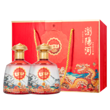 浏阳河 四海欢愉52度浓香型白酒 500ml*2瓶礼盒装