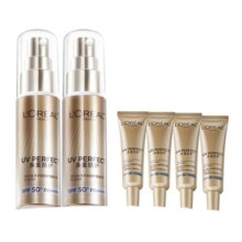 欧莱雅小金管防晒隔离霜清爽面部秋冬滋润防晒乳女男正品SPF50+