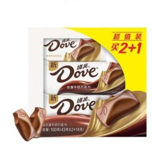 Dove 德芙 牛奶巧克力 43克*2+14克 共100克