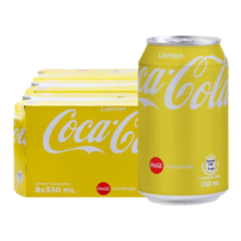 临期：可口可乐 香港黄罐 Coca 柠檬可口可乐330ml*8罐*2组（共16罐）