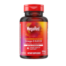MegaRed脉拓南极磷虾油软胶囊深海鱼油omega-3日常护血管高纯度500mg80粒