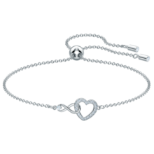 施华洛世奇（SWAROVSKI）Hyperbola手镯手链女轻奢小众送女友生日礼物女 镀白金色 5524421