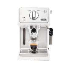 德龙（Delonghi）【国家补贴】咖啡机 趣享系列半自动咖啡机 意式浓缩家用泵压式 可调节奶泡 ECP35.31.W 白色