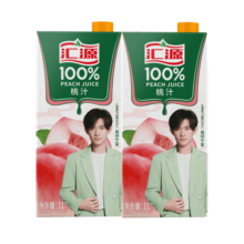 汇源  果汁 100%果汁 1L*2盒 桃汁（尝鲜装） 1L*2盒桃汁