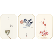 尚得堂手绘国画客厅装饰画餐厅挂画工笔稻穗玉米五谷丰登名家字画 沙比利实木框-圆角棕色 装裱65*65
