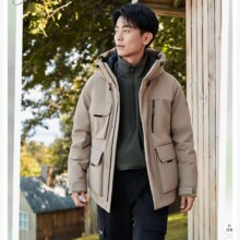 plus会员：波司登 男士一手长时尚休闲羽绒服百搭通勤外套B40145223