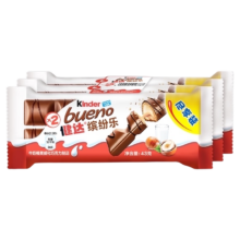 88VIP：Kinder 健达 缤纷乐牛奶榛果巧克力 129g 3包6条装