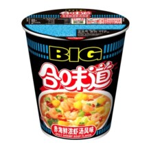 日清 方便面 BIG合味道赤海鲜浓虾汤风味112g*12杯整箱装