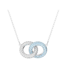 施华洛世奇（SWAROVSKI）  Dextera ROUND 项链女 环环相扣生日礼物女 蓝色 5642883