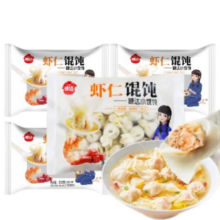 慷达 虾仁小金鱼馄饨350g*4  鲜虾薄皮