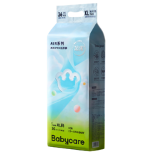PLUS、百亿补贴：babycare Airpro超薄透气纸尿裤加大号尿不湿轻薄透气XL36片(12-17kg)