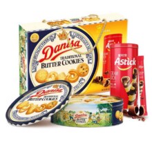 10 点Danisa 皇冠丹麦曲奇 饼干 1kg 礼盒装+赠150g爱时乐