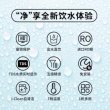 倍世（BWT） 家用直饮机台式净饮一体机 反渗透直饮水质纯水机厨房台面式即热式免安装GE膜 名仕系列 白色款