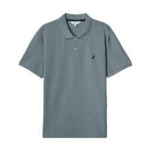 NAUTICA【商场同款】男装夏款商务休闲舒适亲肤棉氨透气短袖POLO男KX2100 41H雾霾蓝(221) L
