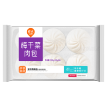 巴比 梅干菜肉包300g*2包 共12只早餐包子菜馒头 生鲜面点 速食方便菜
