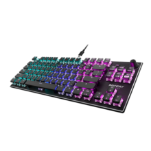 冰豹 德国ROCCAT瓦肯VULCAN 游戏背光机械键盘（电竞游戏键盘 吃鸡键盘 笔记本电脑键盘） 旗舰版TKL-黑色(84键RGB)红轴