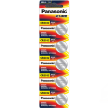 PLUS会员：Panasonic 松下 CR2032 纽扣电池 3V 210mAh 5粒装