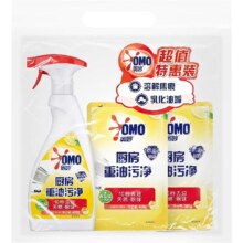88VIP、需福袋：奥妙 厨房重油污净柠檬西柚香型促销装（480G+380G+450G)*5件