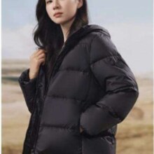 plus会员、京东百亿补贴:鸭鸭羽绒服女时尚休闲短款 炭黑色