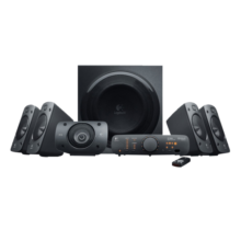 罗技（Logitech）Z906家庭影院音响套装 5.1环绕立体音箱 电视电脑音响音箱台式桌面有线低音炮家庭影院360°音效 黑色