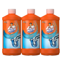 威猛先生（Mr Muscle） 管道疏通剂 500g*3瓶 下水道疏通剂 马桶卫生间管道疏通