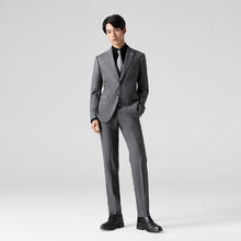 VICUTU 威可多 男士西服上衣秋季舒暖灰色结婚礼服商务正装西装外套 175/B上衣/马甲或84裤装 深灰马甲