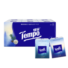 PLUS会员：Tempo 得宝 高定调香 雪松印花手帕纸4层7张*6包?