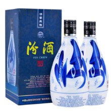 再降价、百亿补贴、plus会员：汾酒 青花30 53度 375ml*2 礼盒 2015年老酒 清香型白酒 轻轻有磨损