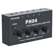 FosiAudio PH04耳机放大器4通道立体声放大器便携式耳机分配器