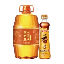 再降价、88VIP：胡姬花 古法花生油 6.08L +金龙鱼芝麻香油 400ml