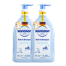 哈罗闪（sanosan）婴儿洗发沐浴露二合一套装400ml*2 【0-12岁】儿童洗发水易冲洗