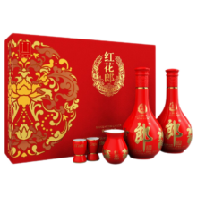 郎酒 红花郎 陈酿 酱香型 53度 500mL 2瓶 红十 礼盒装