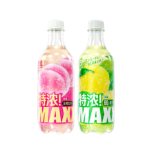 MAXX特浓 柠檬柚子完熟白桃果汁低糖汽水组合装500ml*2瓶