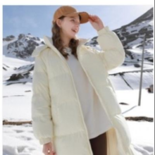 28日10点：3COLOUR 三彩 长款羽绒服白鸭绒贴标宽松保暖外套女