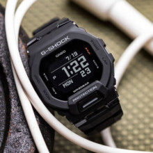 卡西欧（CASIO）G-SHOCK计步训练功能户外运动电子表防震防水石英男表 黑武士GBD-200-1