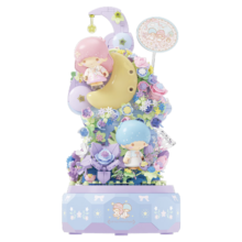 月光社三丽鸥积木音乐盒双子星积木花八音盒玩具潮玩摆件生日礼物女