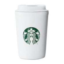 20点、PLUS会员：星巴克（Starbucks）雪地白女神款 保温杯 355ml