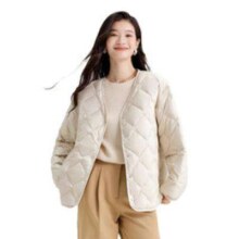 京东百亿补贴：YALU 雅鹿 菱格内胆轻薄羽绒服女 轻薄短款羽绒内搭薄款外套