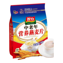 智力 中老年麦片700g (35g*20袋)无添加白砂糖营养早餐代餐即食燕麦片