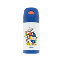 膳魔师（THERMOS）保温杯304不锈钢儿童学生吸管水杯魔法师系列FFI-403 蓝色360ml